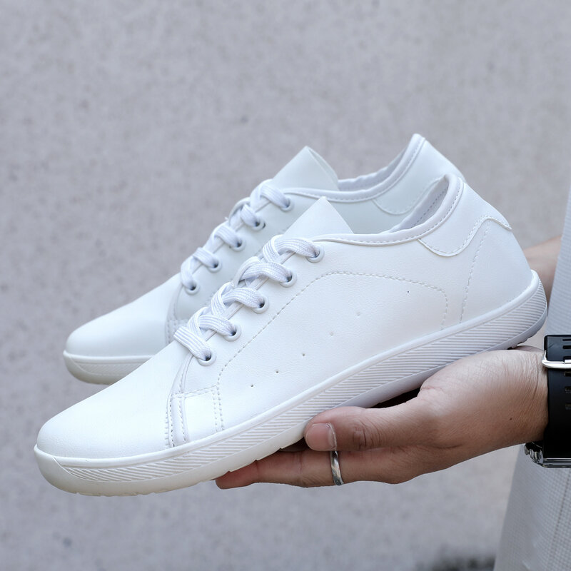 Artificial PU Shoes for Men and Women, Small White Shoes, Outdoor, Casual, Campus, Fashion, New, 2024