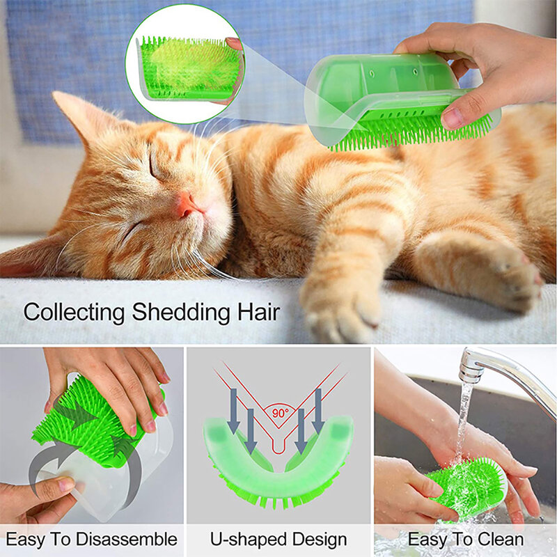 Massageador Cat Scratcher para animais de estimação, remove o pente de cabelo, escova de mesa, acessórios Royal Canin, cães e gatos