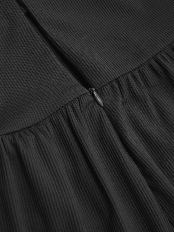 LW-Combinaison en tricot côtelé à jambe large pour femme, barboteuses sexy, batterie solide, noir, mode, été