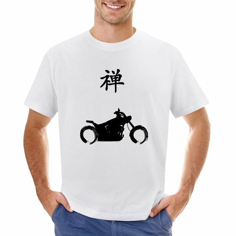 Camiseta con símbolo de mantenimiento de motocicleta Zen y el arte de la motocicleta, tops de tallas grandes, ropa vintage, ropa de verano para hombres