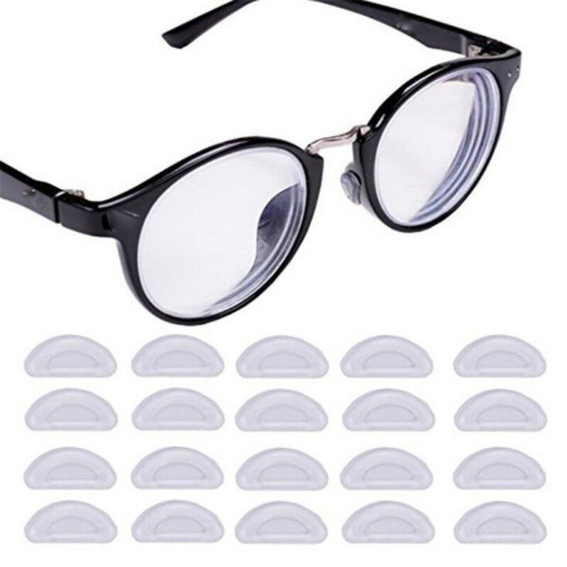 Óculos antiderrapantes Nose Pads, silicone macio invisível, auto-adesivo, nariz titular adesivo pad, óculos acessórios