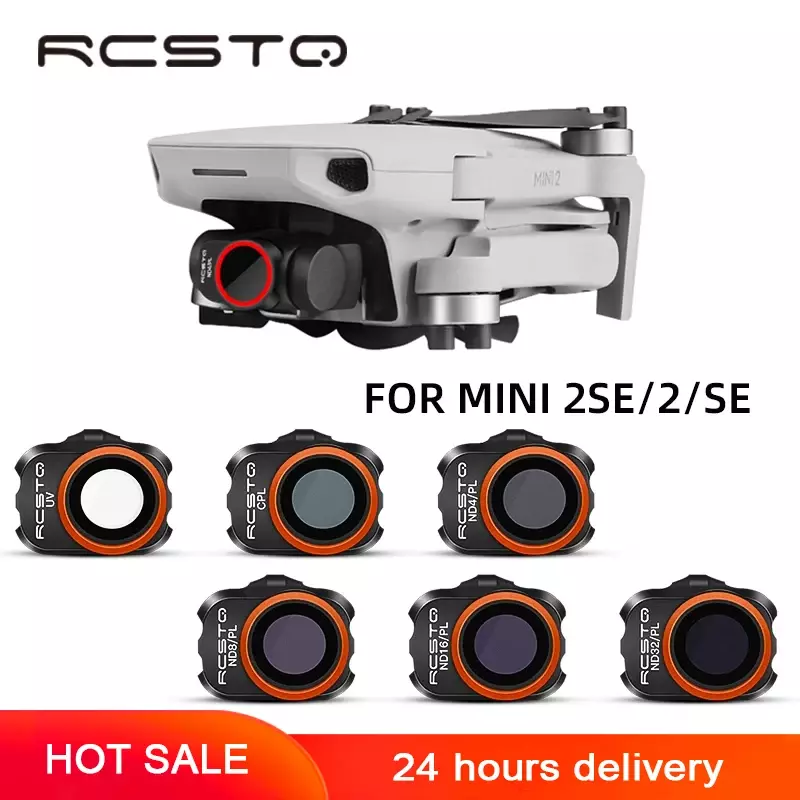 Rcstq-カメラレンズフィルターセット、dji mini 2、mini 2 SEドローン、uv、cpl、nd4、nd8、nd16、nd32、ND、pl、4kアクセサリー
