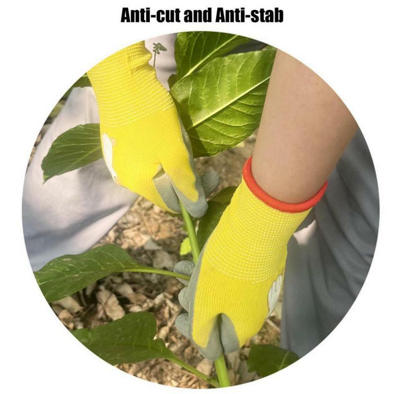 Wytrzymałe wodoodporne rękawice ogrodowe dla dzieci antypoślizgowe rękawice robocze na podwórku przenośne narzędzia ogrodowe rękawice ogrodowe