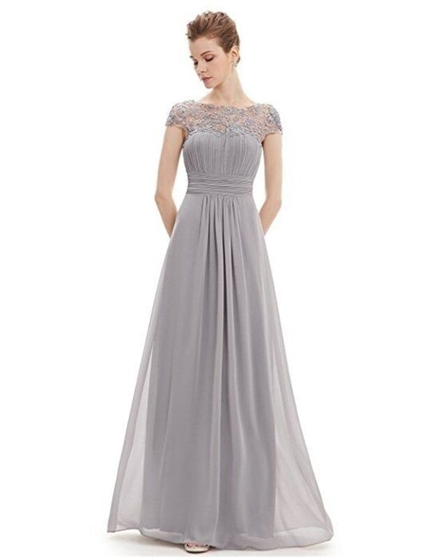 Elegancka koronka szyfonowa suknia dla druchny dla kobiet seksowne sukienki koktajlowa, balowa bez pleców 2024 oficjalne długie suknie wieczorowe