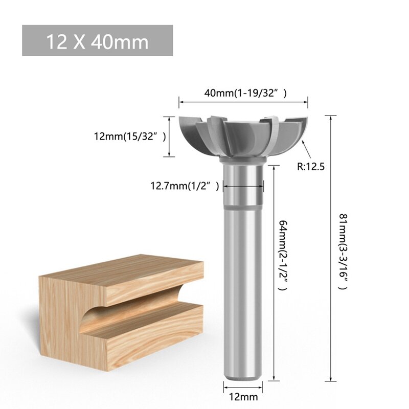 Alloy Chamfering Knife 12Mm Electric Wood Milling Trimming Knife Cabinet Knife Cabinet Door Knife