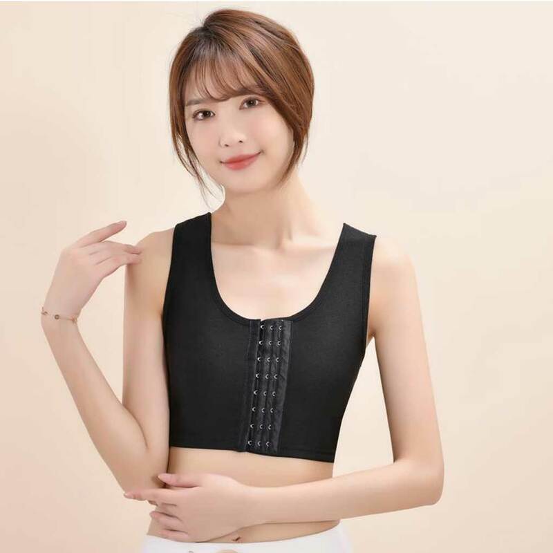 2023 New Vest Breast Shaper Stretchable Tank Top Shirt Chest Underwear Strengthen Reinforced Short Clothing Women