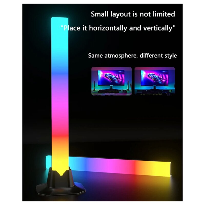 LED RGB Voz Kit Atmosfera Luz, Kit de Luz Inteligente, TV, Parede, Computador, Jogo Pickup Lâmpada, Jogos, Ambiente