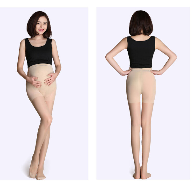 High-quality 4pairs Maternity Pantyhose Pregnancy Tights Over The Belly Solid Breathable Maternity Tights Stocking