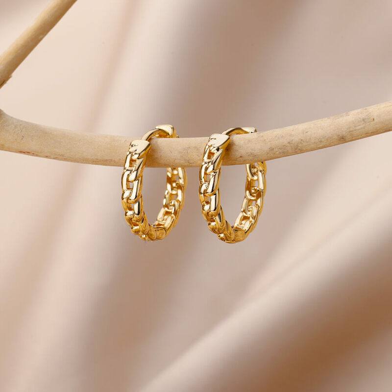 Orecchini a cerchio in acciaio inossidabile per donna orecchini Color oro di lusso 2024 Trend nuovo in gioielli di moda estetici aretes mujer BFF