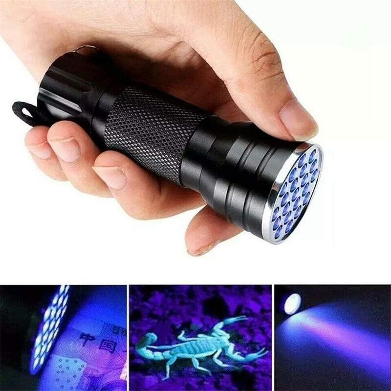 Lampe de poche UV portable, détecteur de taches d'urine pour animaux de compagnie, outils multifonctions, maison, extérieur, mini lampe de poche, lampe ultraviolette, éclairage