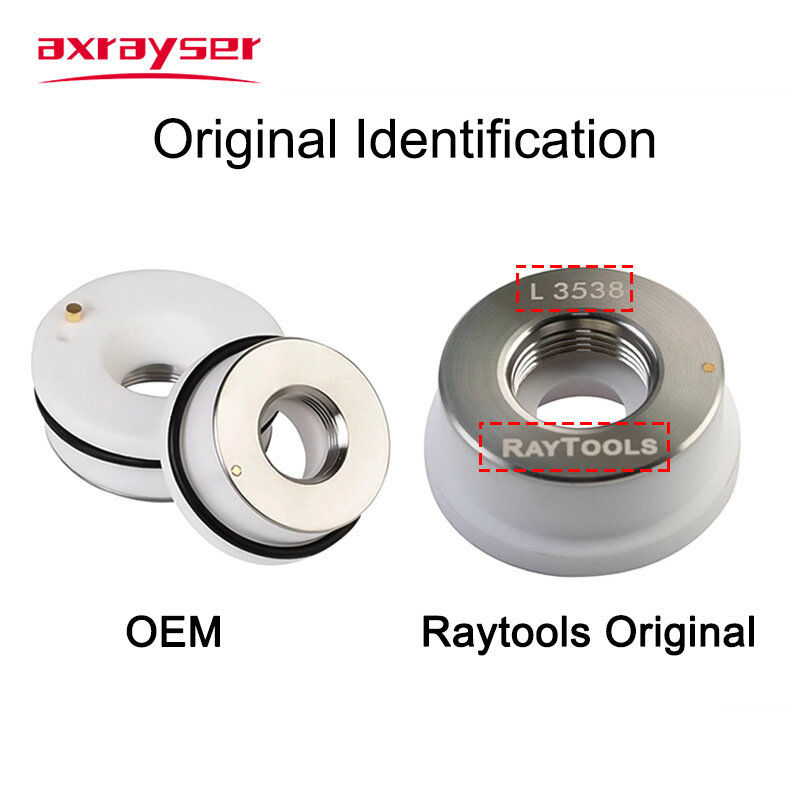 Raytools Original Laser Ceramic Body Nozzle Holder Ring Dia32mm M14 Green Box for Fiber Cutting Head BT230 BT240 BMH110 114etc.