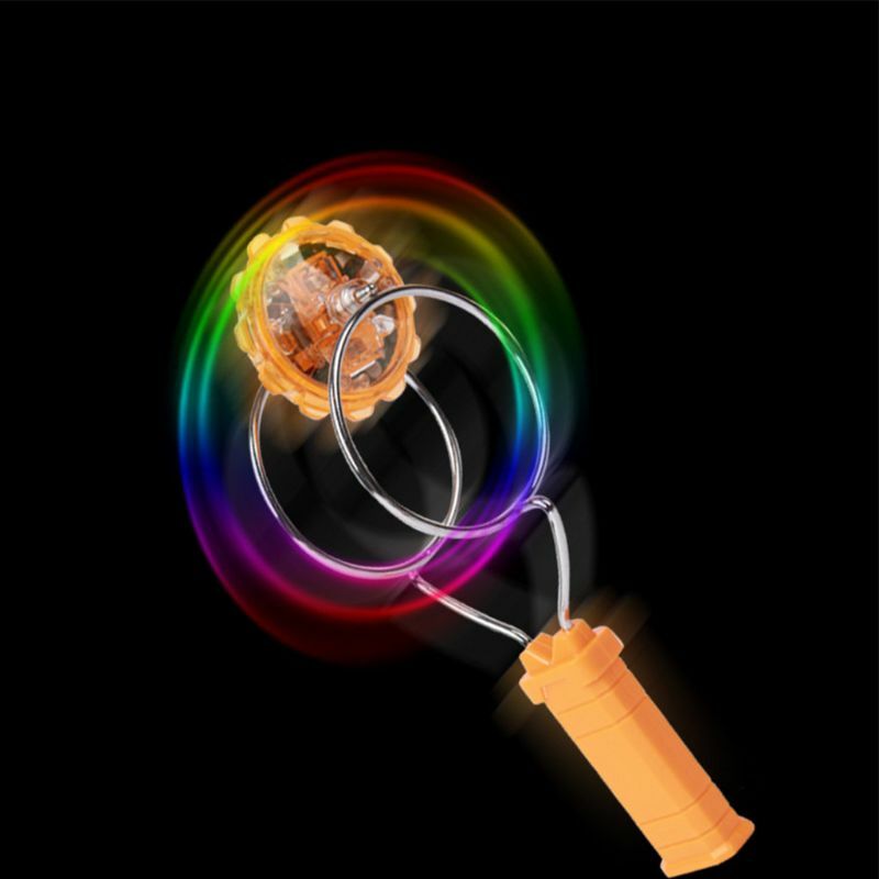 Girando brinquedo giratório brilhante roda cinética girador colorido girar giroscópio interativo brinquedo mão masculino