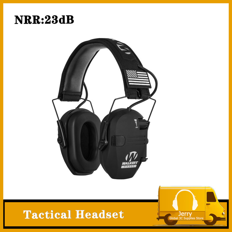 Cache-oreilles de tir électronique militaire tactique, casque d'ouïe de protection, réduction du bruit, rpm/pick-up, désert