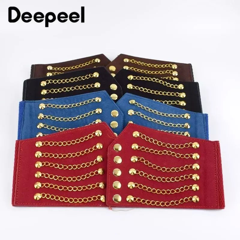 DeePeton-女性用の伸縮性のあるベルト,幅10cm,スリムなファッション,ベルトアクセサリー