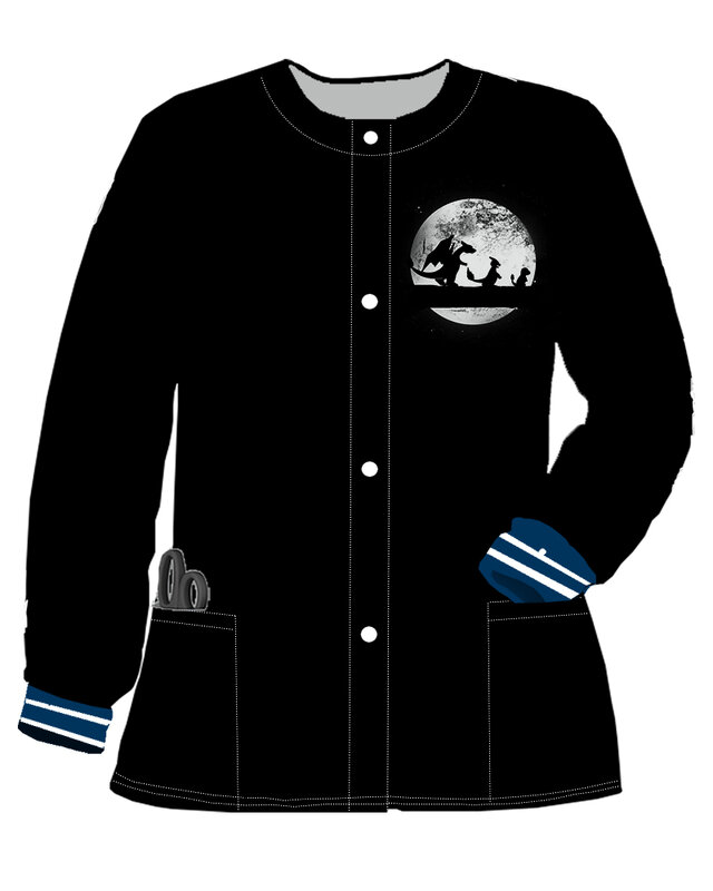 Куртка-бомбер для медсестер, женская одежда, кардиган, верхняя одежда с карманами на пуговицах, женская одежда с длинным рукавом, Новое поступление 2023