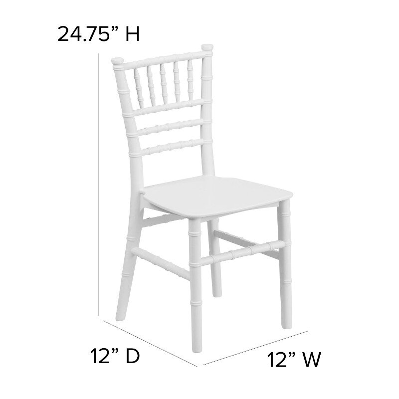 Child’s White Resin Party and Event Chair for Commercial & Residential Use