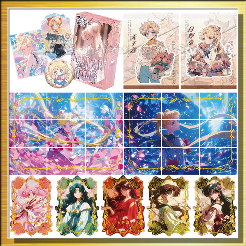 Tarjeta de guerrero de chica hermosa, tarjetas de edición coleccionable de Anime japonés, tarjeta de diosa de la luna de la belleza, regalos geniales de cumpleaños para niñas