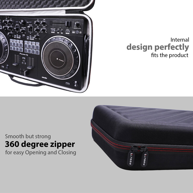 LTGEM EVA สำหรับ Pioneer DJ DJ Controller (DDJ-REV1) อุปกรณ์เสียงกล่องเก็บ DJ กรณีป้องกันแบบพกพาด้านนอก