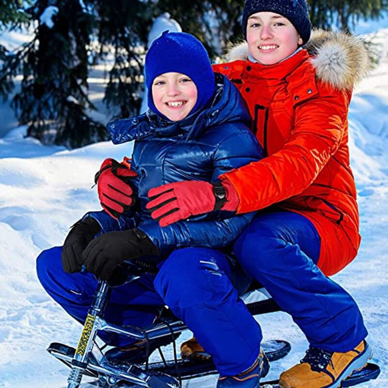 Nowe dzieci dla dorosłych zimowe ciepłe rękawice dla chłopców i dziewcząt na snowboardzie wiatroszczelna wodoodporna zagęszczona zima musi