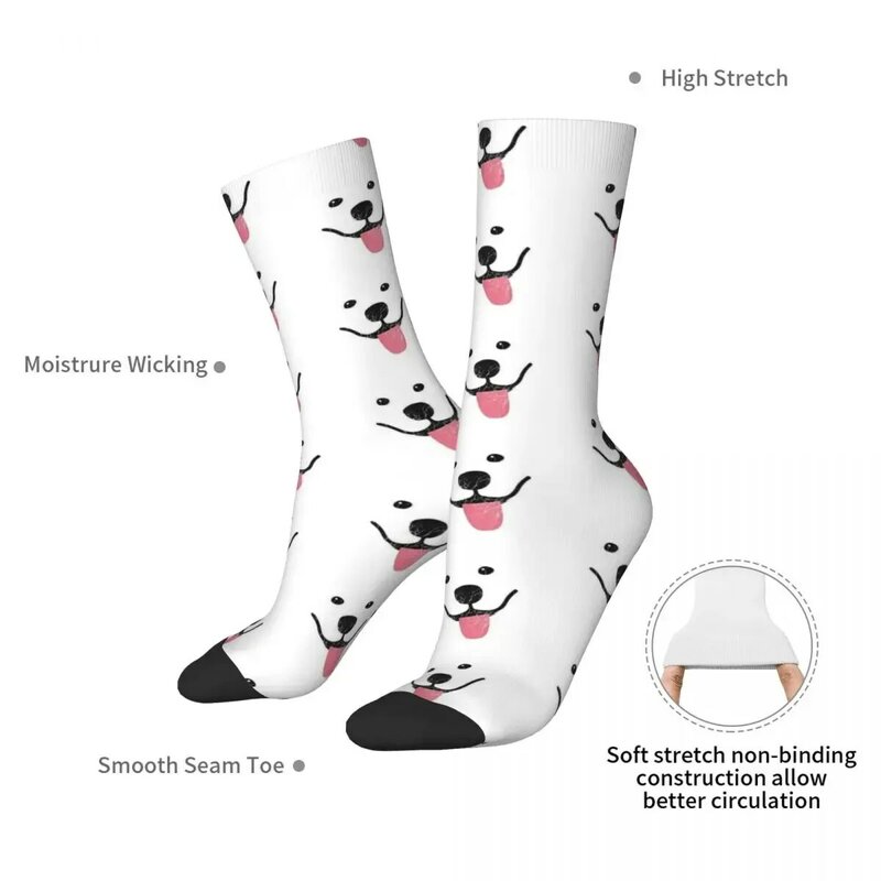 Funny Samoyed Socks Harajuku Super Soft Stockings All Season Long Socks Accessories for Man's Woman's Christmas Gifts