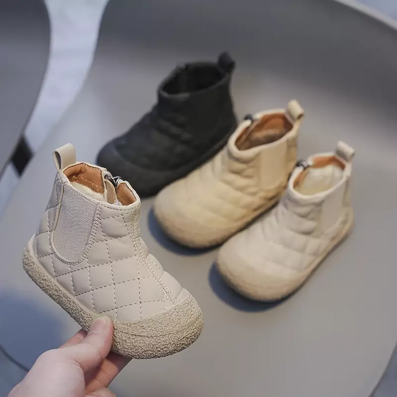 Sepatu Bot Musim Dingin untuk Bayi Laki-laki Sepatu Bot Salju Luar Ruangan Anak Perempuan Sepatu Katun Anak-anak Mewah Sepatu Kasual Anak-anak Antiselip Sepatu Balita Bayi