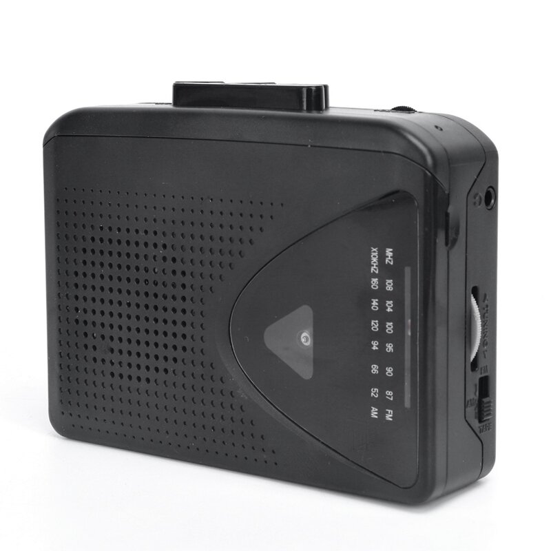 Portátil Cassete Tape Player, walkman, alto-falante embutido, rádio AM/FM com fone de ouvido de 3,5mm, leitor de música durável