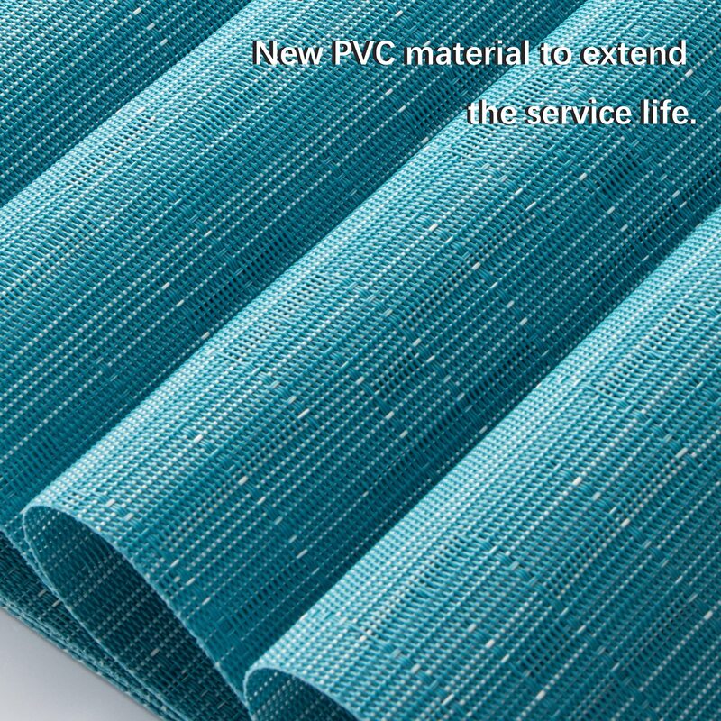 Taplak meja vinil tenun dalam ruang luar ruang 12x71 inci taplak meja makan dapur lap bersih dapat dicuci PVC taplak meja
