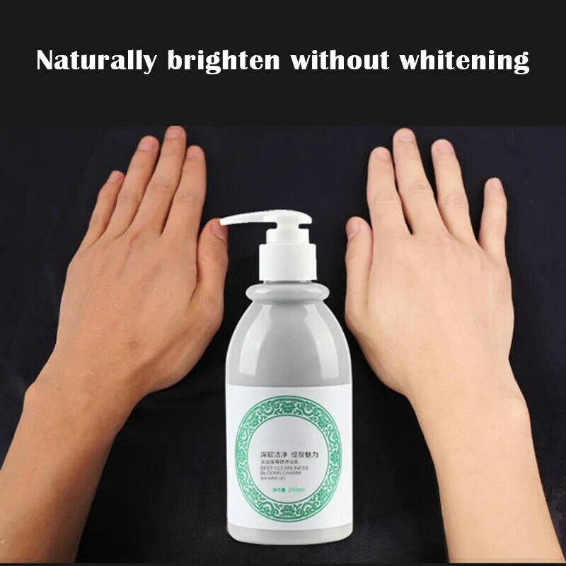 260ML Whitening Volcanic Mud Shower Gel Deep Body Care Wash Skin Clean Moisturizing Exfoliating High Quality Whitening Body Wash
