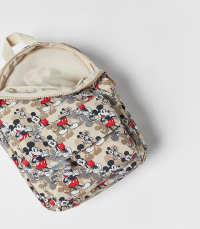 Mochila de Mickey Mouse para niños y niñas, bolso escolar impermeable con Cremallera de nailon Vintage, dos hombros