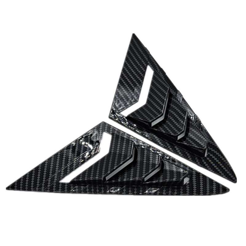 For VW Golf 7 MK7 MK7.5 2013~2019 Car Front Triangle Window Louver Side Shutter Blind Shades Cover Trim Sticker Vent Carbon Auto