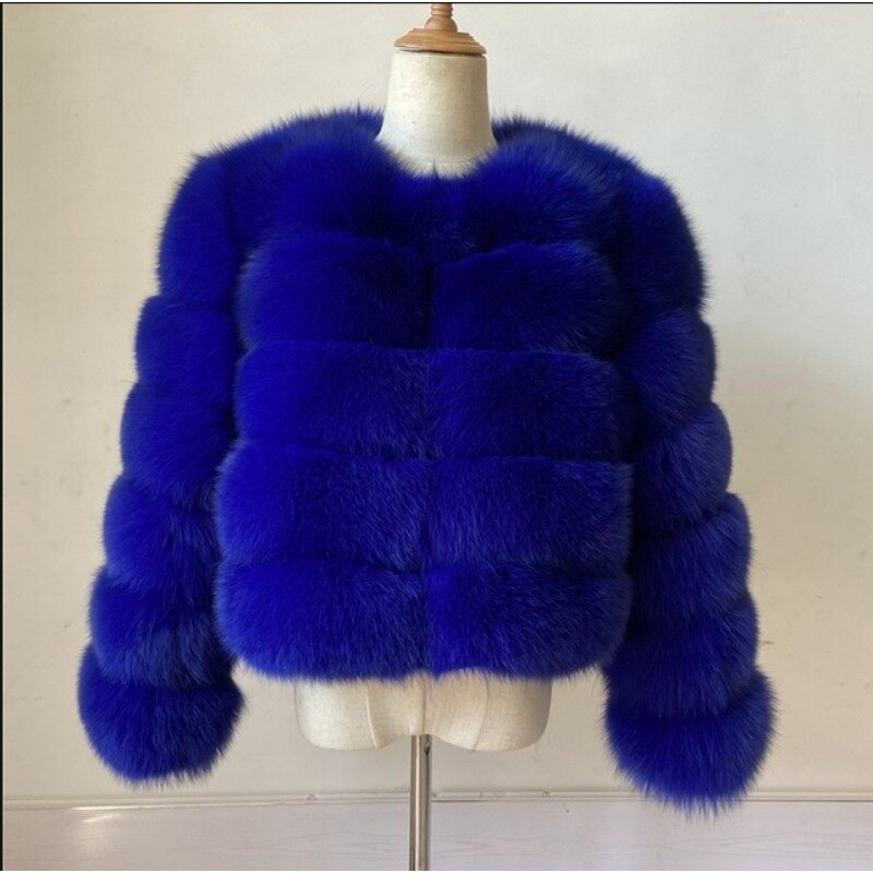 여성용 인조 여우 모피 코트, 두꺼운 따뜻한 긴 소매 방풍 스노우 재킷, 플러스 사이즈 아우터, 2023 시크, 가을, 겨울