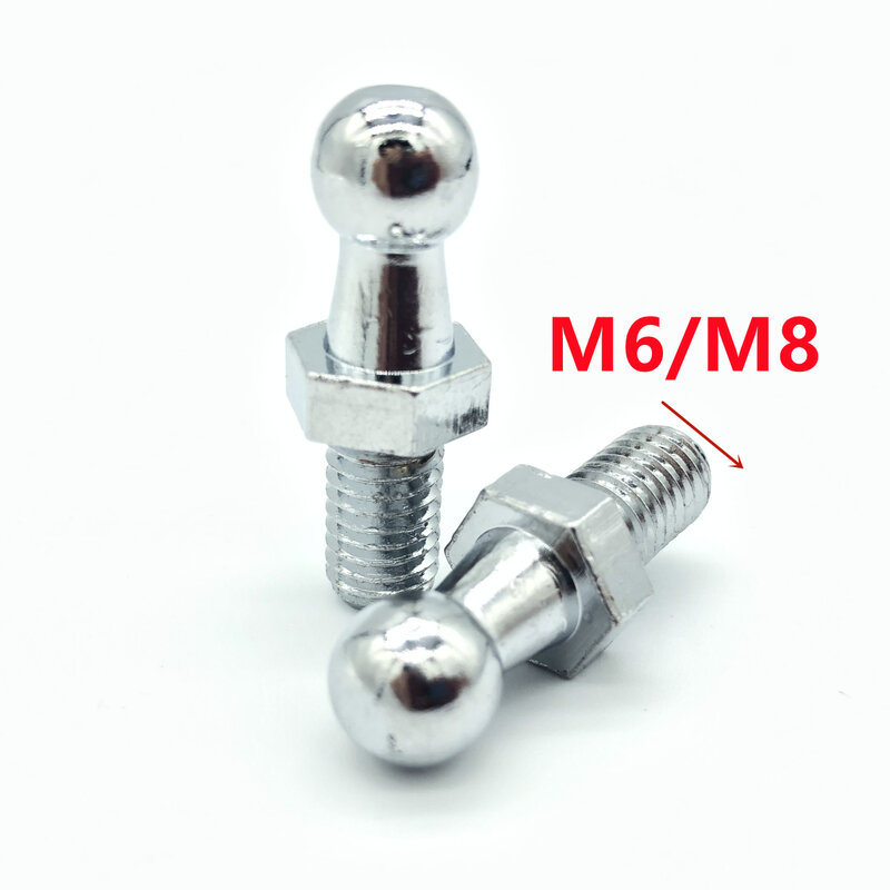 2x10mm M8 M6 connecteur de raccord d'extrémité de support de gaz de capot de démarrage universel vis à billes boulon Pin Joint Valve pour Supports de levage à ressort