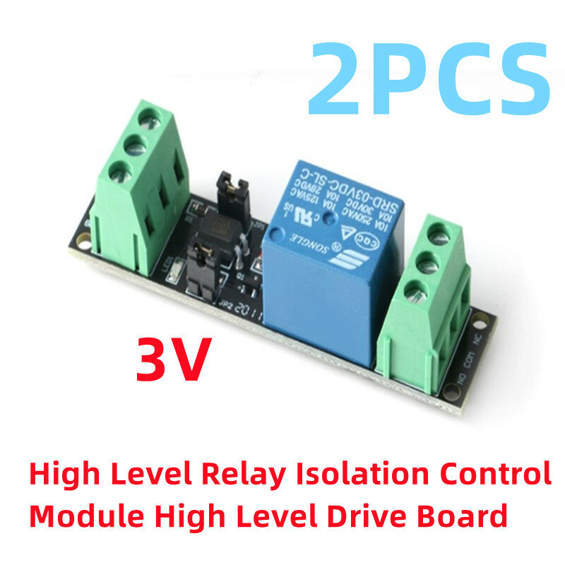 New Original 2PCS  Single 3V High Level Relay Isolation Control Module High Level Drive Board