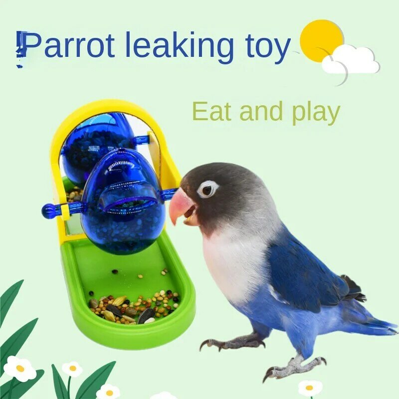 Forniture per il foraggiamento del giocattolo del pappagallo, mangiatoie per perdite divertenti, sviluppo dell'intelligenza dell'alimentazione e oggetti di scena per l'addestramento, giocattoli per uccelli con gabbia per uccelli