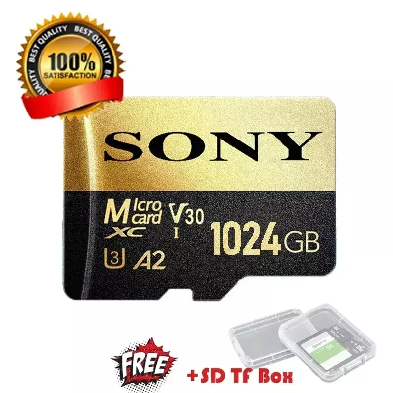 SONY-Cartão de Memória Ultra Flash para o Telefone, Micro SD, Cartão TF, Cartão Micro SD, 32 GB, 64 GB, 128 GB, 256GB, 512GB, Dropshipping, 1TB