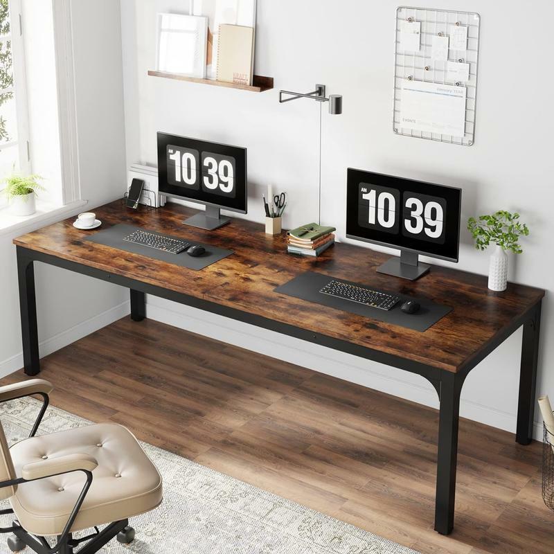 Tribesigns 이그제큐티브 책상, 가정 사무실용 비즈니스 가구, 대형 컴퓨터, 간단한 스타일, 공부 쓰기 테이블