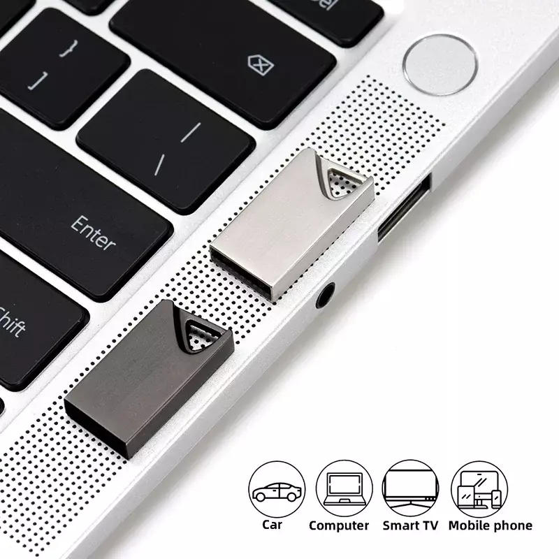 JASTER-Mini clé USB 100% étanche, capacité réelle 128 Go, 32 Go, 64 Go, 2.0 Go