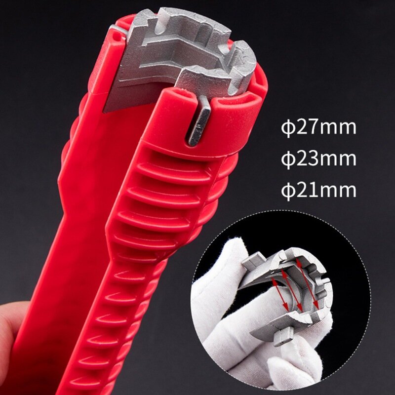 14 In 1 Sink Faucet Wrench Plumbing Repair Tool Handle Double Head Wrench Spanner Tool Installer Ratchet Wrench Set for Bathroom