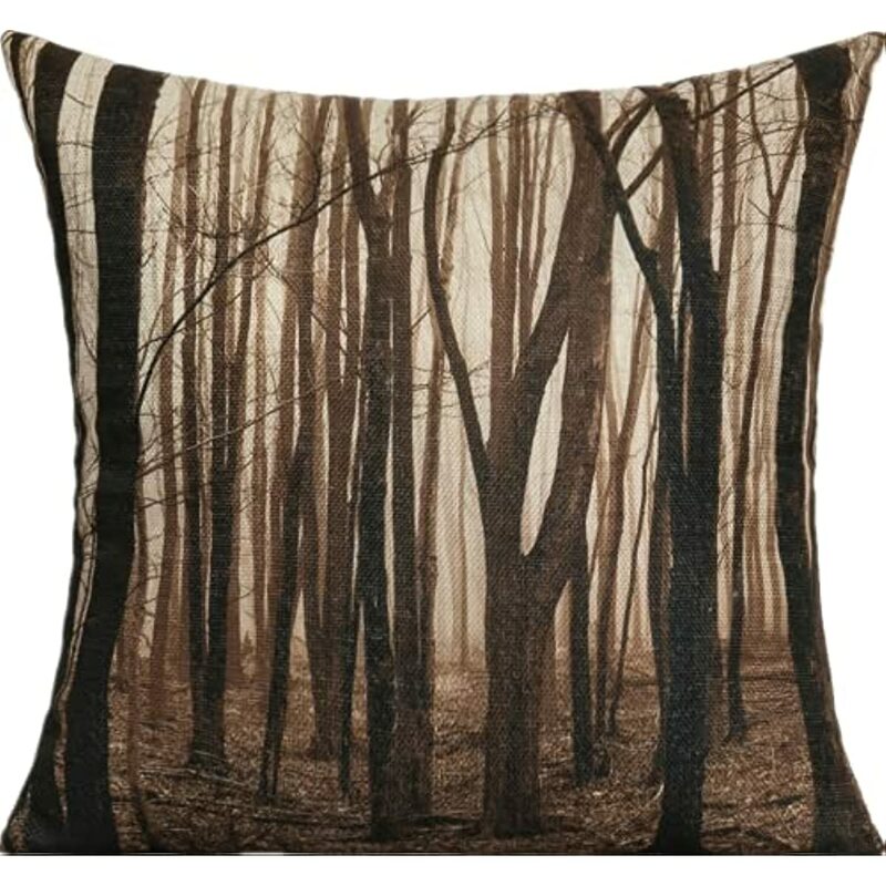 في الهواء الطلق الغابات شجرة ديكور رمي وسادة تغطي حالة الزخرفية الخريف الشتاء يترك وسادة المخدة أو الأريكة المنزل