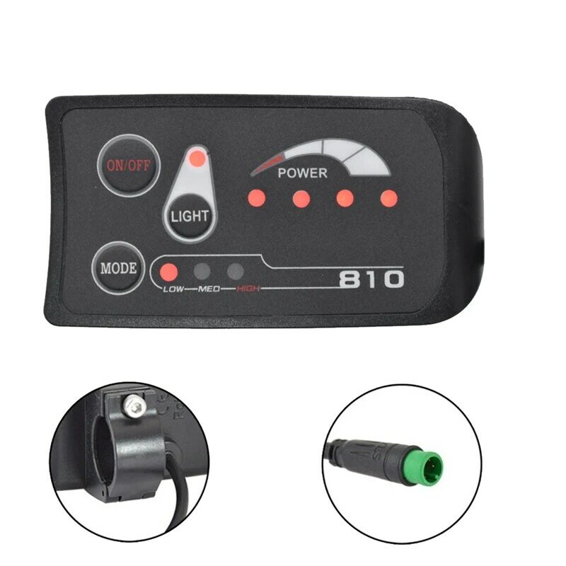 S810 misuratore E-Bike Display a LED IP65 48V per misuratore di bicicletta elettrica per bici elettrica