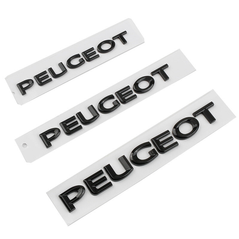 Letra logotipo adesivos de carro para Peugeot, decoração do tronco, 206, 208, 307, 308, 408, 2008, 3008, 406, 407, 107, 207, 4007, 4008, 5008