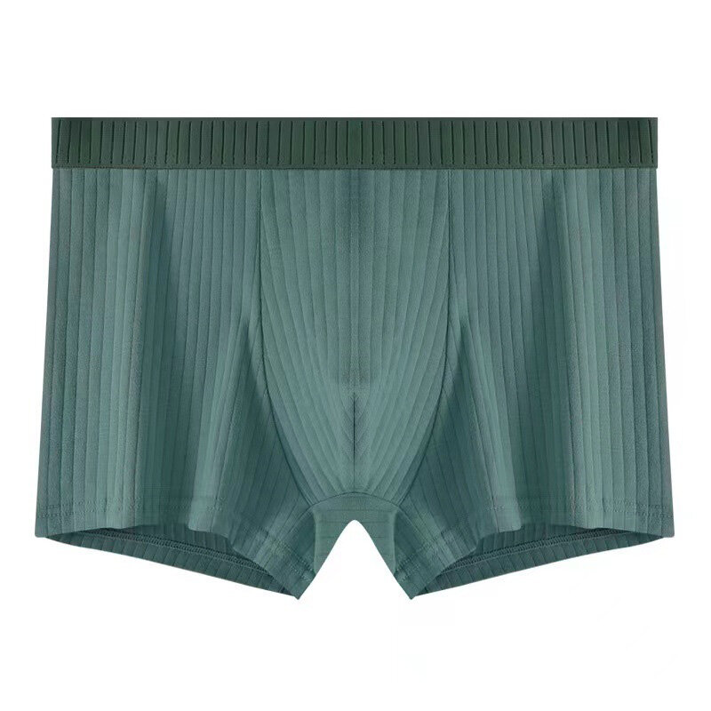 Men Boxers Underpants Solid Elastic High Waist Panties Cotton Soft Breathable Underpants Male Boxershorts Underwear
