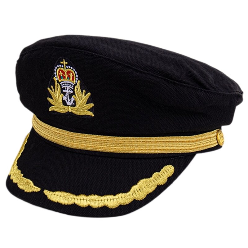 Topi Kapten Topi Kostum Anak Topi Angkatan Laut Pelaut Angkatan Laut untuk Cosplay Anak-anak