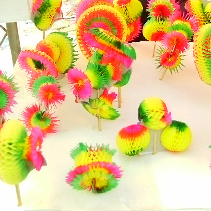 Papel de arte do patrimônio cultural tradicional chinês, flor lançando, 72 transformação, brinquedos infantis
