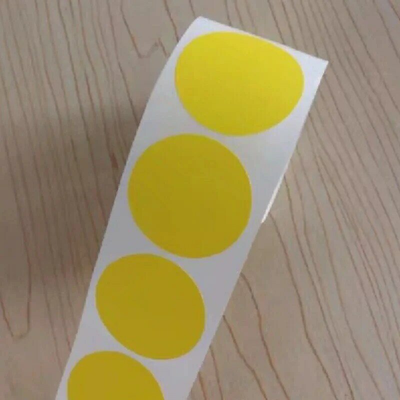 الأصفر الذاتي لاصق الكربون الشريط الطباعة تسميات التعميم ملصق البيضاوي الباركود صندوق كرتون ختم ملصقات للطابعة