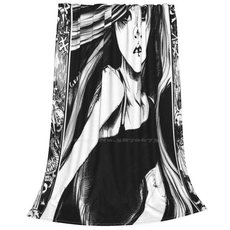 Junkmares-Coleção de Tarot Confortável, Cobertor Macio, Horror Manga Estética, Cama, Sofá, Assustador, Gótico, Qualidade Superior, Julgamento