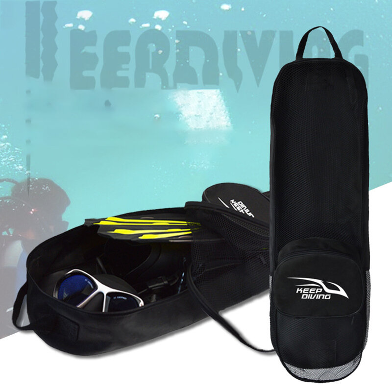 Portable Diving Bag With Pocket Adjustable Waterproof Two-way Zipper Storage Bag Backpack