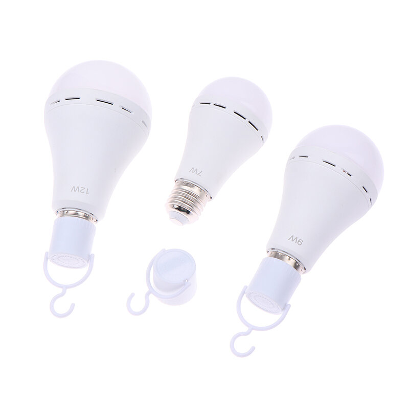 1pc Outdoor Camping LED Emergency Light Operated White Light Bulb Battery Light Rechargeable Stay Lights Up When Power Failure