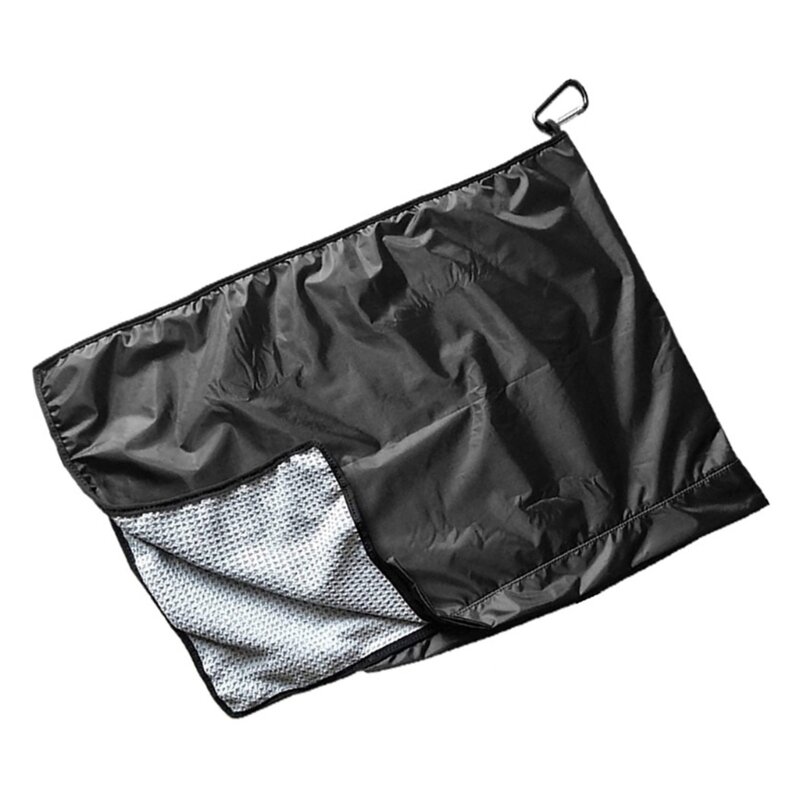 Bolsa de golfe à prova d'água capa de chuva toalha de limpeza capa de proteção contra chuva fácil de carregar