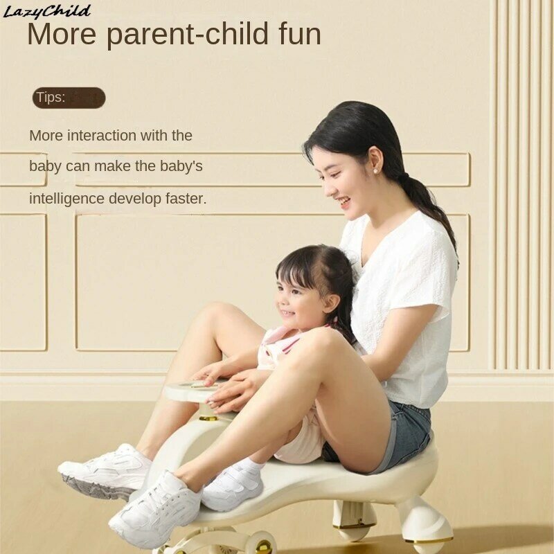 Voiture à bascule torsadée pour enfants paresseux, roue universelle anti-tour latéral, bébés mâles et femelles, 1-8 ans, peuvent être assis